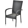 Zahradní židle a křeslo IWHOME Ratanová židle MADRID antracit IWH-1010002 sada 2ks
