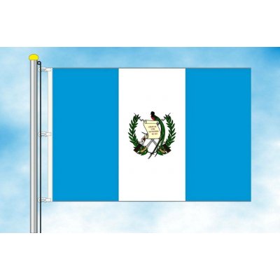 LIBEA, s.r.o. Vlajka Guatemaly Rozměr: 150×225 cm, Uchycení: Karabiny na stožár – Hledejceny.cz