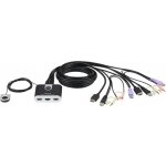 Aten CS-692 DataSwitch 2:1 (kláv.,HDMI,myš,audio) USB, s kabely, DO – Zboží Živě