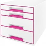 Leitz Wow se 4 zásuvkami růžový – Zboží Dáma