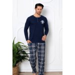 La Penna 18062 pánské pyžamo dlouhé tm.modré – Zboží Dáma