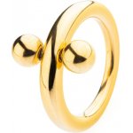 Franco Bene Antistresový prsten s 2 kuličkami pozlacený 2980 – Zbozi.Blesk.cz