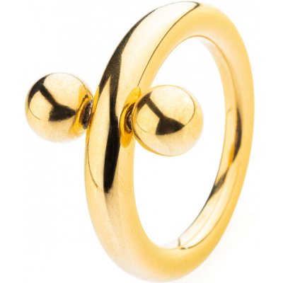 Franco Bene Antistresový prsten s 2 kuličkami pozlacený 2980 – Zbozi.Blesk.cz