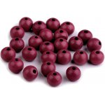 Dřevěné korálky Ø10 mm - 20g Barva: bordo – Zboží Dáma