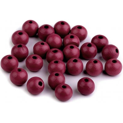 Dřevěné korálky Ø10 mm - 20g Barva: bordo – Zboží Dáma