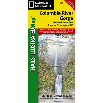 Columbia River Gorge národní park Oregon turistická mapa GPS komp. NGS – Sleviste.cz