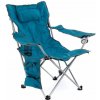 Zahradní židle a křeslo Divero D76013 kempingová židle s odnímatelnou podnožkou, modrá