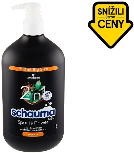 Schauma Men Sports Power 2v1 šampon 750 ml