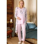 Set kojící i těhotenský pyžamo a župan Čáp nese miminko 1G0609 růžová – Zboží Dáma