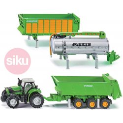 Siku Joskin Traktor Deutz Agrotron X720 spřívěsovou sadou 1:87