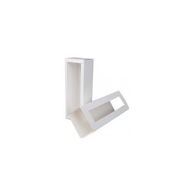 Krabička na makronky bílá s průhledným okénkem na 6 ks 20,8x7,3x5,5cm – Zboží Mobilmania