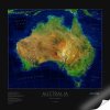 Nástěnné mapy Albedo39 Austrálie - satelitní mapa 70 x 70 cm Varianta: bez rámu v tubusu, Provedení: papírová mapa