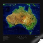 Albedo39 Austrálie - satelitní mapa 70 x 70 cm Varianta: bez rámu v tubusu, Provedení: papírová mapa – Hledejceny.cz
