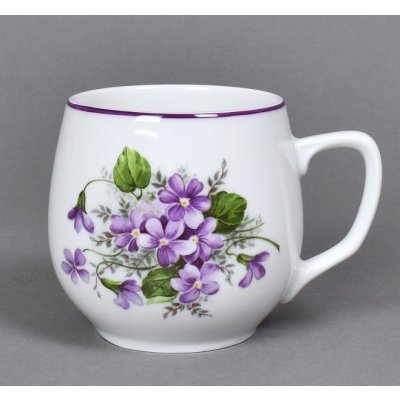 Český porcelán Hrnek porcelánový BAŇÁK-FIALKY 300 ml – Hledejceny.cz