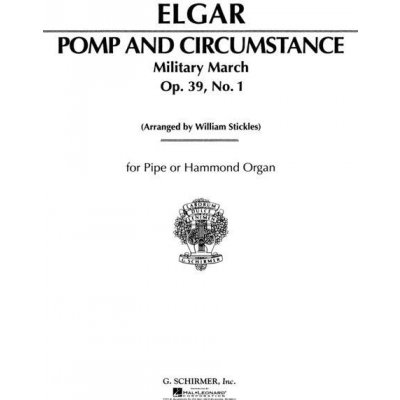 Edward Elgar Pomp And Circumstance Military March Op.39 No.1 noty na varhany – Zboží Mobilmania