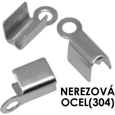 Nerezová ocel(304), koncovka, 9x4x3,5mm – Zbozi.Blesk.cz