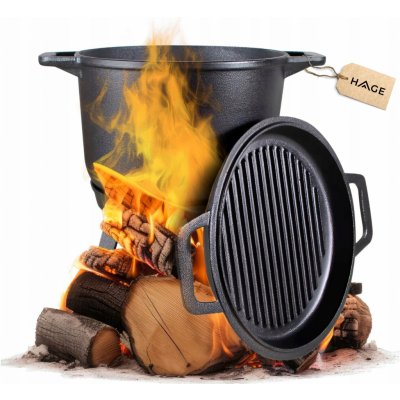 Litinový lovecký kotlík 4L GARNEK maďarský na oheň gril pečeně – Zboží Dáma