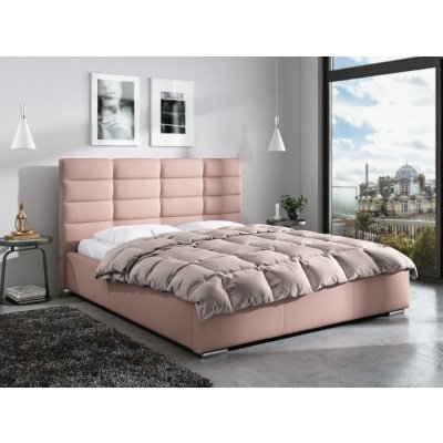 Comforteo Paris zvýšené čelo verze slim s úložným prostorem + zvedací rošt F4 nožky chrom Vienna 17