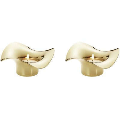 Georg Jensen Zlacený čajový svícen Cobra, set 2ks - – Hledejceny.cz