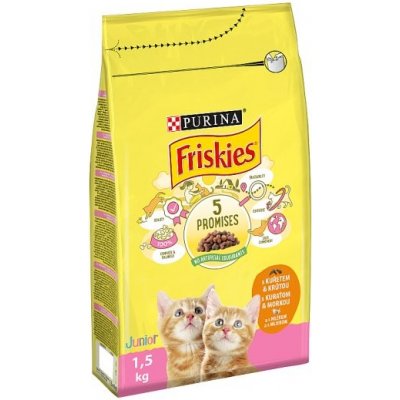 Friskies Junior s lahodnou kombinací kuřete a krůty s mlékem a se zeleninou 1,5 kg – Hledejceny.cz