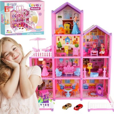 Woopie Domeček pro panenky Mega Villa LOVELY HOUSE 194 el. – Zboží Dáma