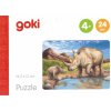 Puzzle Goki Africká zvířata: Nosorožci 24 dílků