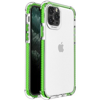 Pouzdro IZMAEL Spring Armor silikonove s barevnym lemom Apple iPhone 11 Apple iPhone 11 Pro Max čiré