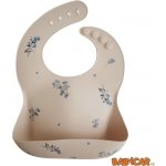 Mushie Silikonový bryndák Lilac Flowers – Zboží Dáma