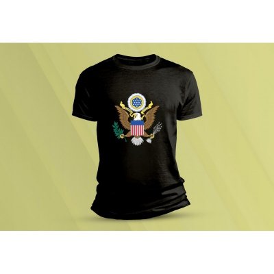 Sandratex dětské bavlněné tričko Státní znak USA., černá – Zboží Mobilmania