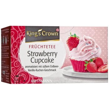 King's Crown ovocný čaj jahodové Cupcake 18 ks 45 g