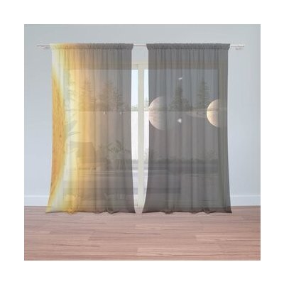 Sablio Záclony Planety: 2ks 150x250cm – Hledejceny.cz