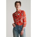 Gant REG SAILING PRINT COT SILK SHIRT ORANGE RED – Zboží Dáma