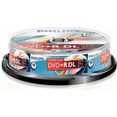 Philips DVD+R DL 8,5GB 8x, cakebox, 10ks (DR8S8B10F/00) – Zbozi.Blesk.cz