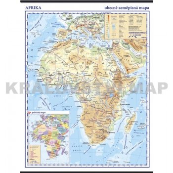 Afrika - školní obecně zeměpisná mapa 102x140 cm