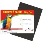 Barevný papír A4/100/80g - černý