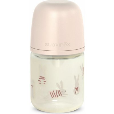 Suavinex láhev sklo Wonderland fyziologická SX Pro růžový králík 120 ml – Sleviste.cz