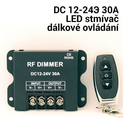 Neven Dálkový stmívač dimmer, DC 12-24V, 30A LED RF