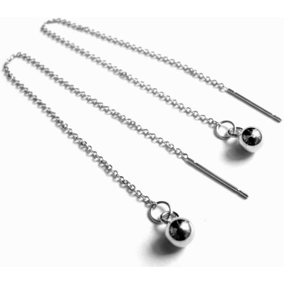 Steel Jewelry náušnice provlékací kuličky z chirurgické oceli NS140108