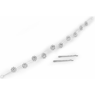 Štrasová ozdoba / čelenka do vlasů - 1 crystal motýl – Zboží Dáma