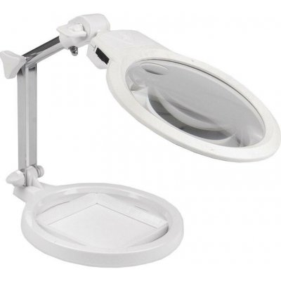 Lupa na stůl s led světlem 15x19x25 cm Varianta: bílá, Balení: 1 ks – Zboží Dáma