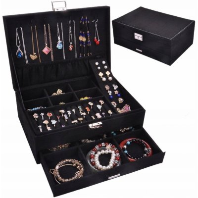 Soulima 22262 šperkovnice organizér na bižuterii černá – Zboží Mobilmania