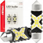 LED žiarovky CANBUS 12SMD Festoon C5W 2016 36mm White 12/24V AMiO-04236 – Hledejceny.cz