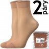 VOXX ponožky NYLON socks SÁČEK 20 DEN 2 páry beige