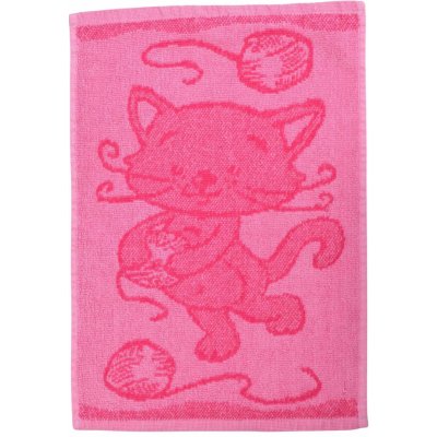 Profod Dětský ručník Cat pink 30 x 50 cm