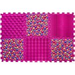 Ortek Masážní ortopedická podložka Puzzle - 6 dílů růžová oblázky – Zboží Mobilmania