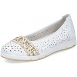 Rieker L3062-80 dámské baleríny bílé – Zboží Dáma