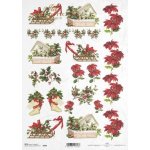 Itd. Collection Rýžový papír Cesmíny a vánoční hvězdy A4 – Zboží Dáma