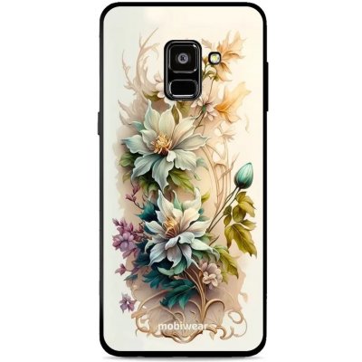Pouzdro Mobiwear Glossy Samsung Galaxy A8 2018 - G014G Krémové květy – Zboží Mobilmania