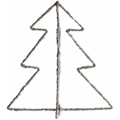 Tine K Home Vánoční dekorace Christmas Tree Silver Glitter 18 cm stříbrná barva kov – Zbozi.Blesk.cz
