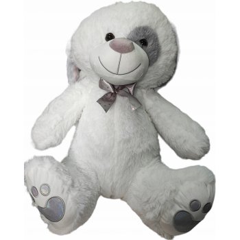 Medvídek pejsek bílošedý Elefun pro děti jako dárek k Vánocům 61 cm